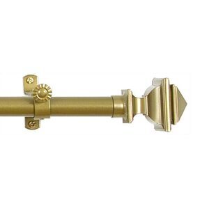 Achim Decorative Rods: Buono II Bach Antique Gold Curtain Rod with Square PVC